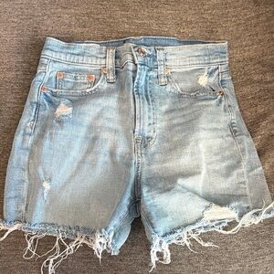 GAP Light Blue Distressed Jean Shorts